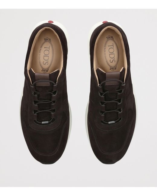 Tod's Black Suede Elastic Cassetta Sneakers for men