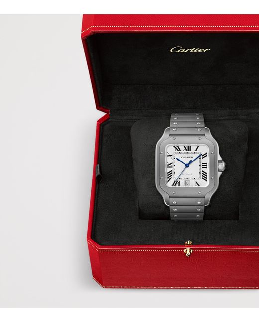 Cartier Gray Large Titanium Santos De Watch for men
