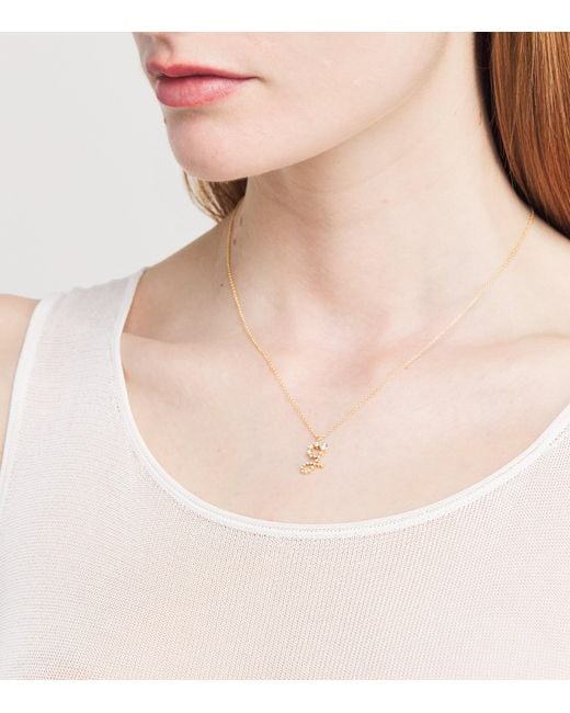 Sophie Bille Brahe Metallic And Diamond Soprano 'G' Necklace