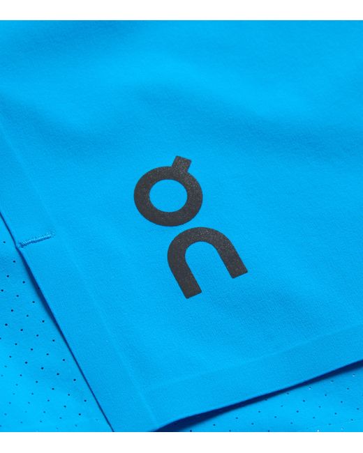 On Shoes Blue Performance Shorts for men