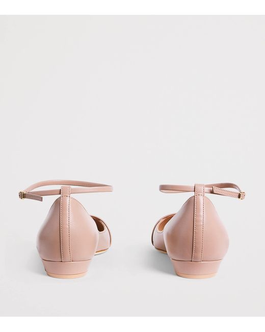 Malone Souliers Pink Leather Mary Ballet Flats 10