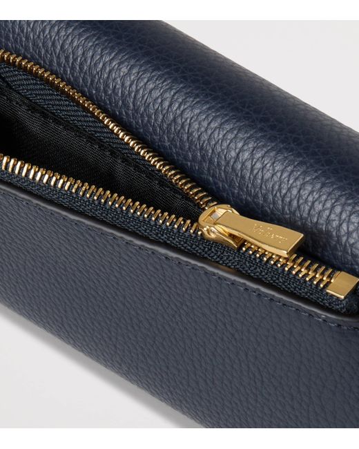 Mulberry Blue Small Leather Continental Trifold Wallet