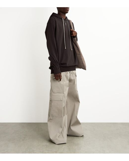 Rick Owens Brown Lightweight Longline Hoodie for men