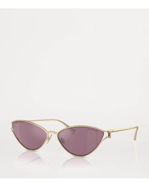 Tiffany & Co Pink Metal Cat Eye Sunglasses