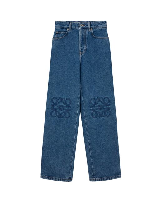 Loewe Blue Anagram Baggy Jeans for men
