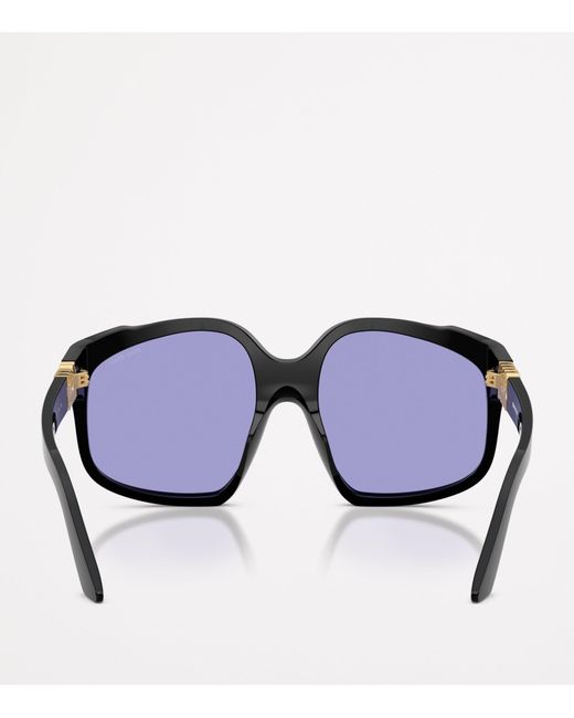 Miu Miu Brown Acetate Oversized Sunglasses