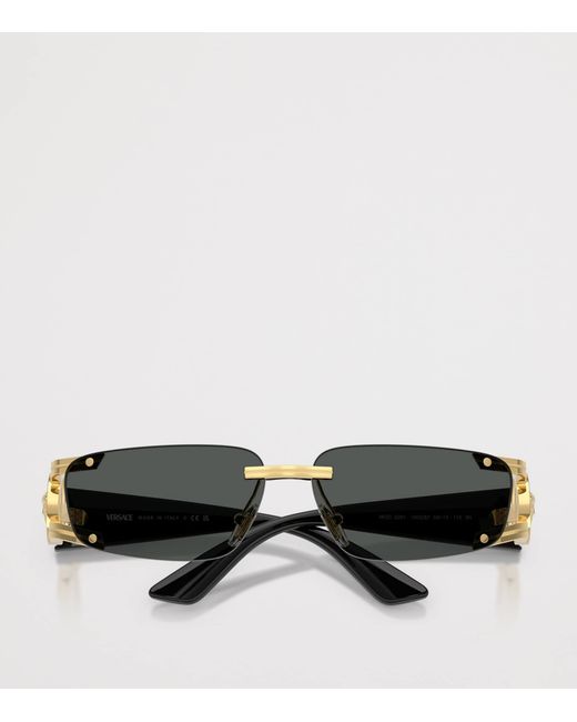 Versace Metallic Metal Ve2291 Rectangle Sunglasses for men