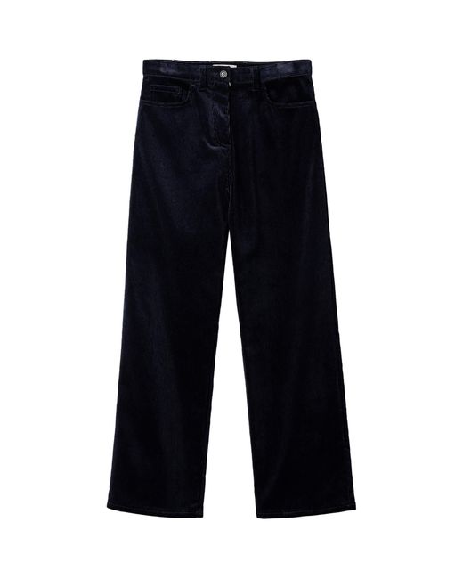 Miu Miu Blue Corduroy Wide-Leg Trousers