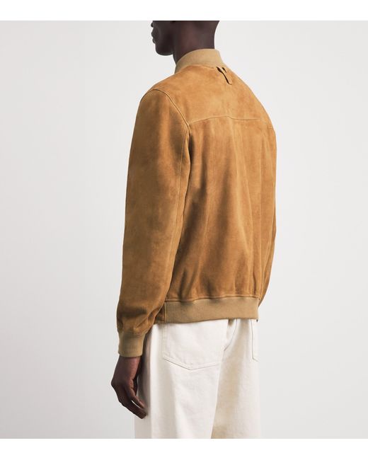 Valstar Brown Suede Evans Bomber Jacket for men