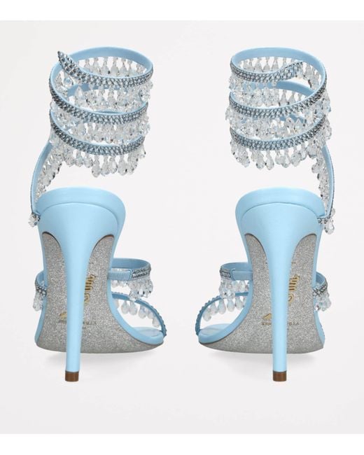 Rene Caovilla Blue Chandelier Heeled Sandals 105