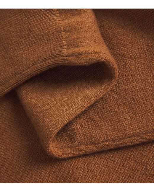 Isaia Brown Cashmere Rollneck Sweater for men