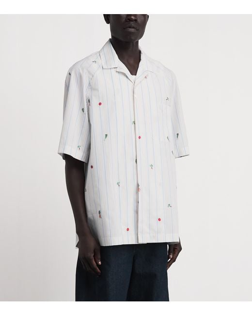 Jacquemus White Cotton Short-Sleeve Romarin Shirt for men