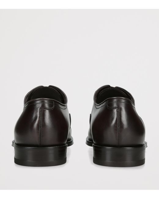 Ferragamo Brown Leather Toronto Derby Shoes for men