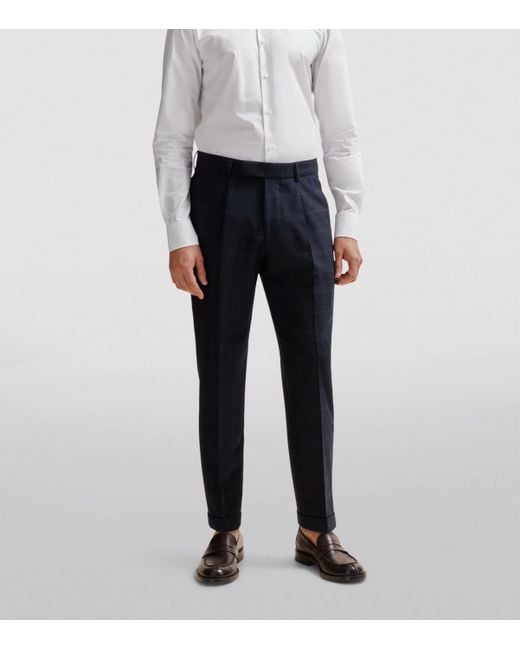 Boss Blue Check 2-Piece Suit for men