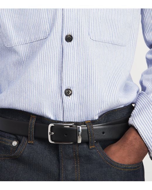 Isaia Blue Cotton-Linen Stripe Overshirt for men