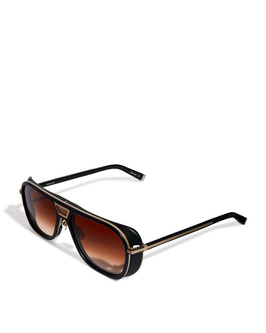 Matsuda Brown Gradient Lens Aviator Sunglasses for men