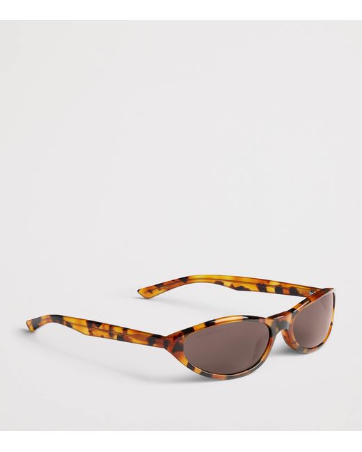 Balenciaga Brown Tortoiseshell Neo Round Sunglasses