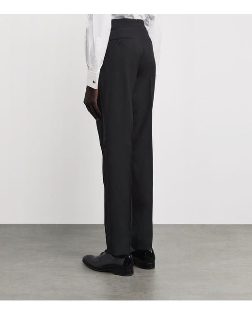 Ralph Lauren Blue Wool Gregory Tuxedo Trousers