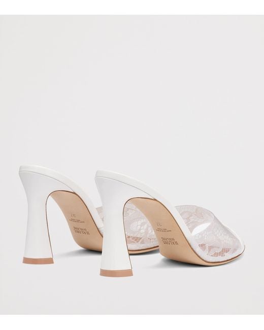Malone Souliers White Pvc Lace Roxanne Heeled Sandals 90
