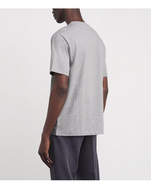 Emporio Armani Gray Cotton Logo T-Shirt for men