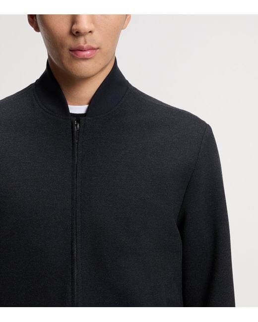 Boss Blue Piqué Slim Fit Jacket for men
