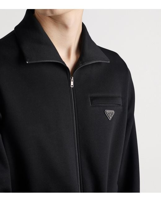 Prada Black Cotton-Blend Technical Jacket for men