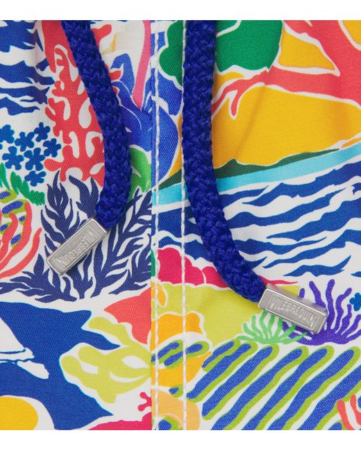 Vilebrequin Multicolor Seaside Life Print Moorea Swim Shorts for men