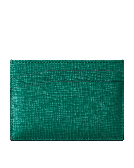 Cartier Green Leather Losange Double Card Holder for men