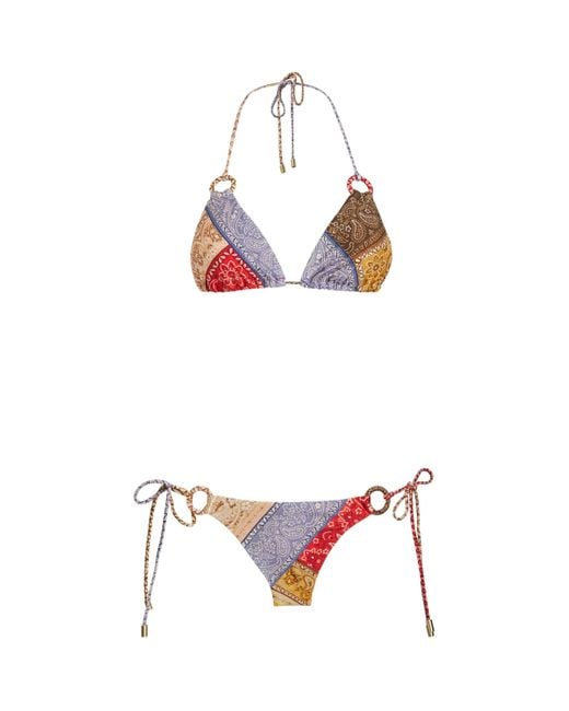 Zimmermann White Bandana Print Lucky Bikini