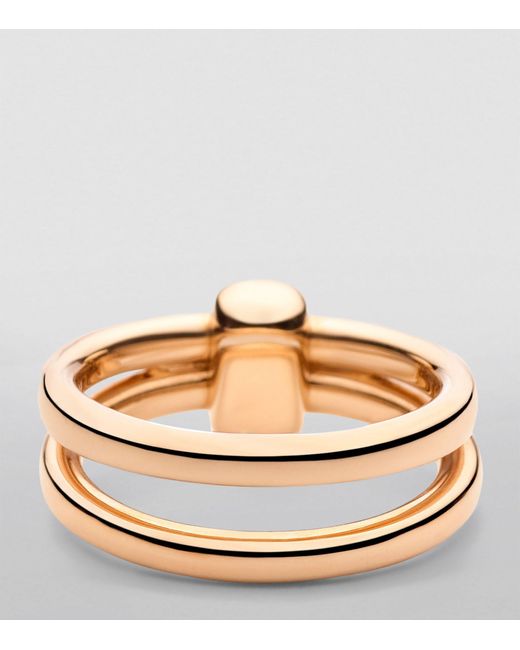 Pomellato Metallic Rose Gold And Diamond Together Ring