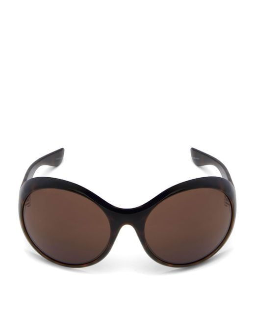 McQueen Brown Round Kate Sunglasses