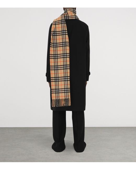Burberry Natural Cashmere Check Scarf