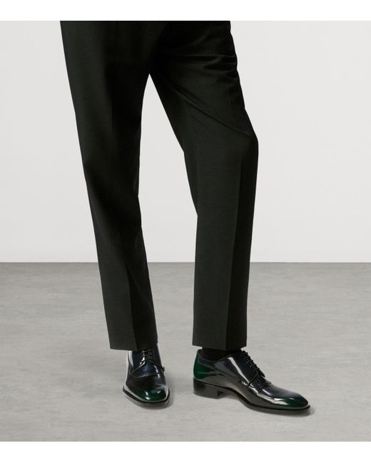 Christian Louboutin Black Sartoby Patent Leather Derby Shoes