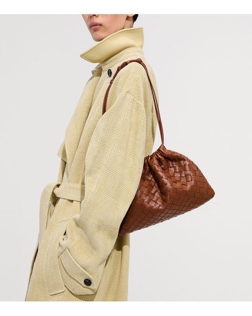 Bottega Veneta Brown Leather Dustbag Shoulder Bag