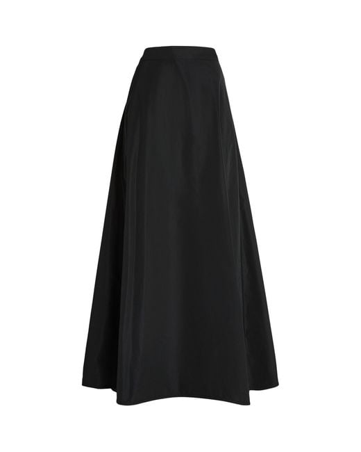Jil Sander Black Canvas Maxi Skirt