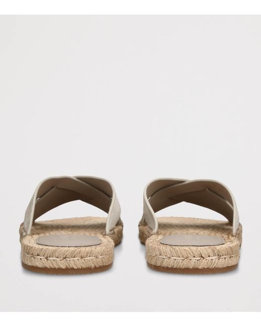 Zegna White Suede Espadrille Sandals for men