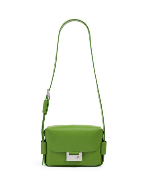 AllSaints Green Leather 3-in-1 Frankie Cross-body Bag