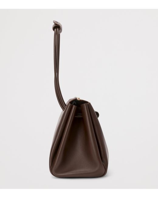 Loewe Brown Large Grained Leather Madrid Shoulder Bag