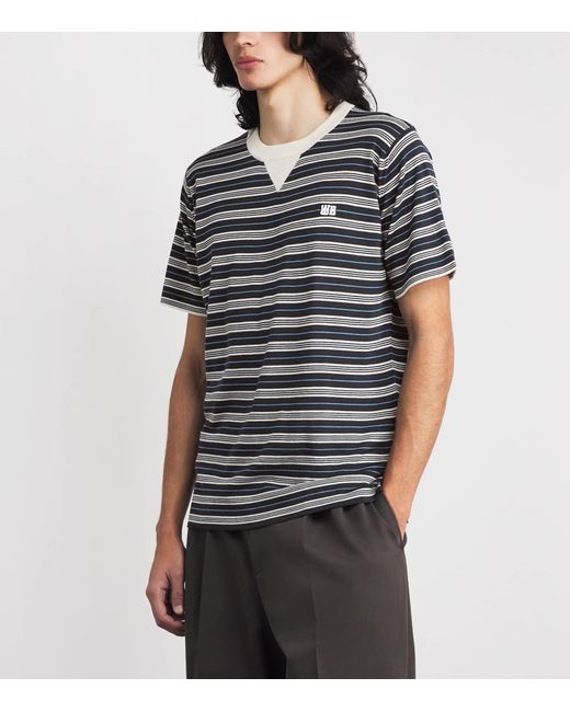 Wales Bonner Blue X John Smedley Wool-Cotton Song Sweater for men