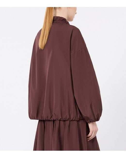 Max Mara Purple Water-Repellent Taffeta Bomber Jacket