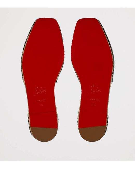 Christian Louboutin Black Cassiadrilla Espadrille Ballet Flats