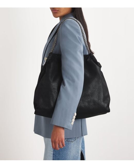 Stella McCartney Black Shaggy Deer Falabella Tote Bag
