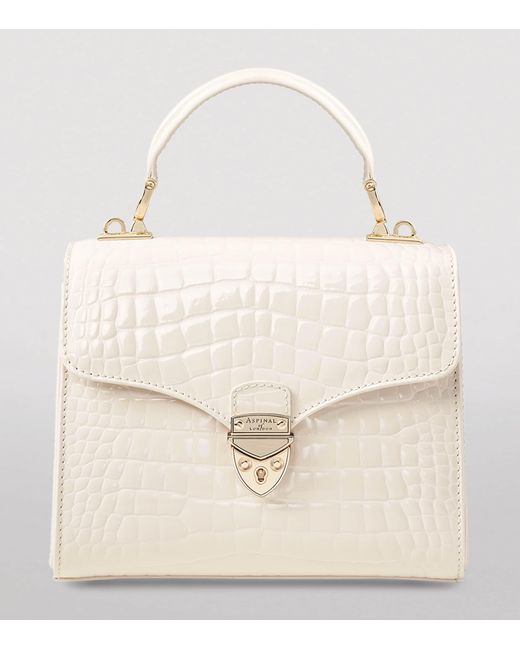 Aspinal Natural Midi Mayfair Top-Handle Bag