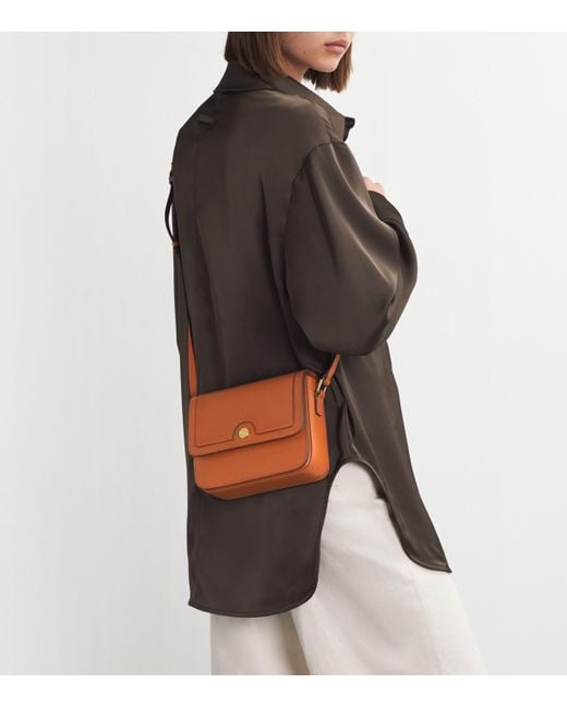 Harrods Brown Leather Camera Bag