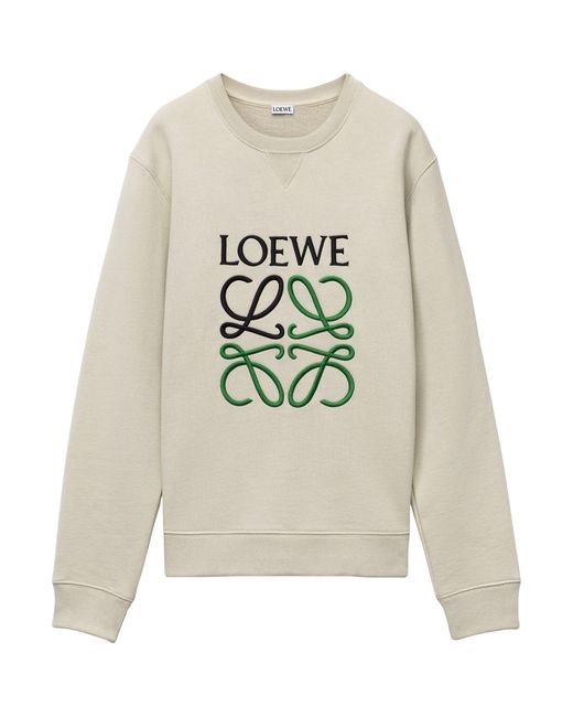 Loewe White Anagram Sweatshirt for men