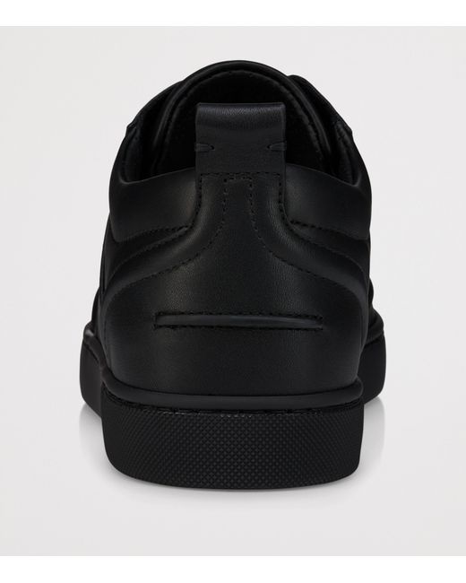 Christian Louboutin Black Retero Leather Low-Top Sneakers for men