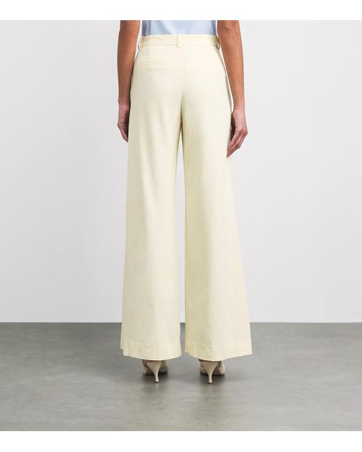 Maje White Tailored Wide-Leg Trousers