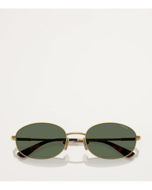 Vogue Green Metal Sunglasses