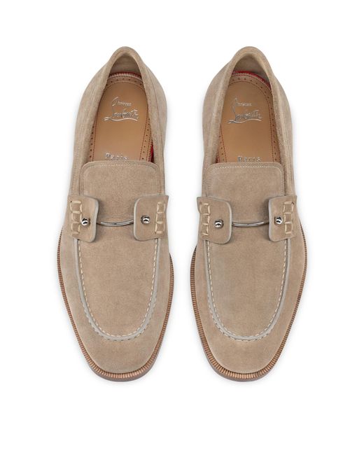 Christian Louboutin Brown Chambelimoc Suede Loafers for men