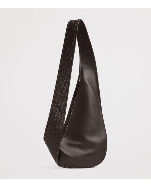 Bottega Veneta Black Lambskin Veneto Cross-Body Bag for men